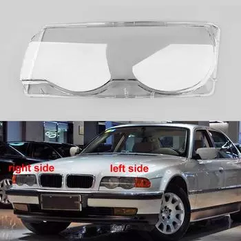 Крышка передней фары автомобиля для BMW 7 серии E38 728 730 735 740 1999 2000 2001, прозрачный корпус абажура, крышка фары Left