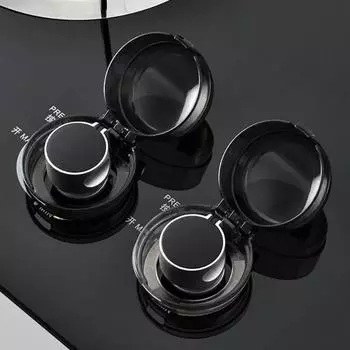 Крышка переключателя для кухонной посуды Детские ручки Защитная ручка для плиты Ветрозащитная Детская безопасность Пылезащитная крышка для кухонной розетки 1 PC чёрный