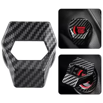 Крышка переключателя кнопок, 1 шт., 4 см * 5 см, аксессуары, черное углеродное волокно
