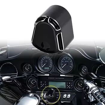 Крышка переключателя зажигания KaTur Black Billet из алюминия с ЧПУ глубокой резкой для Harley Touring Street Road Glide 2007-2013