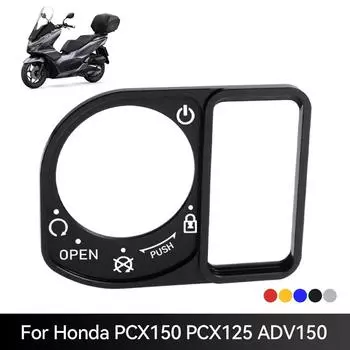 Крышка переключателя зажигания мотоцикла, алюминиевый сплав, защитное кольцо замка зажигания, крышка для Honda PCX150 PCX125 ADV150 чёрный
