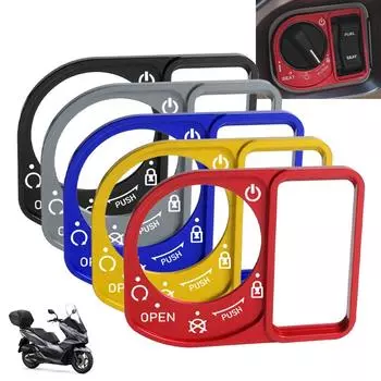 Крышка переключателя зажигания мотоцикла, алюминиевый сплав, защитное кольцо замка зажигания, крышка для Honda PCX150 PCX125 ADV150 чёрный