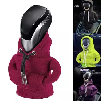 Крышка переключения передач автомобиля, модная толстовка с капюшоном для переключения передач, крышка ручки переключения передач автомобиля, толстовка с ручной ручкой, крышка рычага переключения, аксессуары для салона автомобиля красный