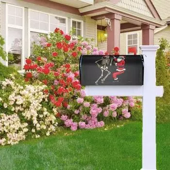 Крышка почтового ящика, магнитная обертка на тему Хэллоуина, красочный готический чехол для почтового ящика для сада, двора, дома, наружного декора A