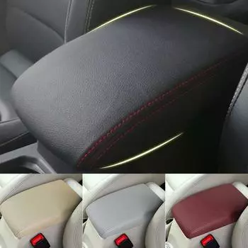 Крышка подлокотника для Volkswagen VW Tiguan MK2 2016 2017 2018 2019 2020 2021 2024 2024 Tiguan Защитный чехол Аксессуары коричневый