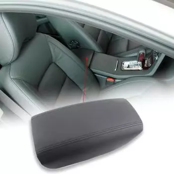 Крышка подлокотника. Тонкая консоль. Прочная кожа. Искусственная обработка. Центральный подлокотник. Крышка ящика для хранения. кремовый