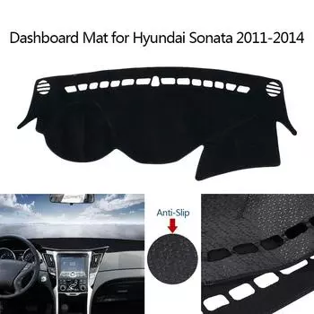 Крышка приборной панели автомобиля для Hyundai Sonata 2011 2012 2013 2014 коврик для приборной панели коврик для приборной панели солнцезащитный козырек для левого руля чёрный
