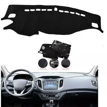 Крышка приборной панели Dashmat Pad для Hyundai Creta ix25 2015-2019 2017 левый привод автомобиля чёрный