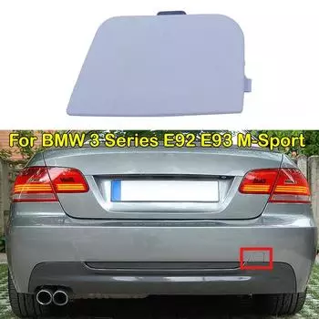Крышка проушины буксировочного крюка для заднего бампера серого автомобиля для BMW 3 серии E92 Coupe E93 Convertible 2007-2013 с задней крышкой буксировочного крюка M-Sport серый