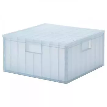 Крышка ящика для хранения IKEA PANSARTAX прозрачная серо-синяя 33x33x16,5 см