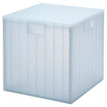 Крышка ящика для хранения IKEA PANSARTAX прозрачная серо-синяя 33x33x33 см