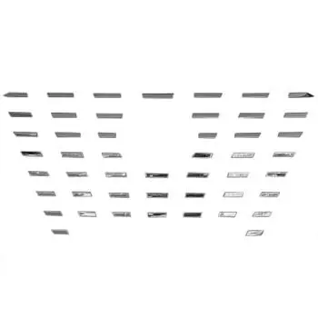 Крышка решетки радиатора BRIGHTZ Kicks P15 Super Mirror из нержавеющей стали 48 шт [GRI-COV-S-005]