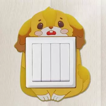 Крышка розетки, очаровательный водонепроницаемый ПВХ, светящийся переключатель, наклейка на стену для дома #2