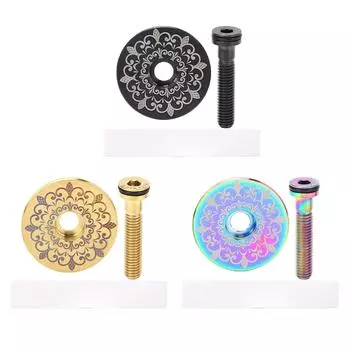 Крышка рулевой колонки для велосипеда, сплав 28,6 мм, верхняя крышка штока передней вилки для горного шоссейного велосипеда, рисунок тотема Black