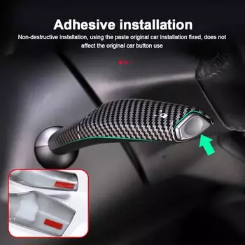 Крышка рычага переключения передач для Tesla Model 3 Y, защита ручки рулевого рычага, чехол для рычага переключения передач из углеродного волокна, аксессуары