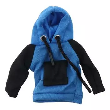 Крышка рычага переключения передач с капюшоном для салона автомобиля, хлопковая креативная ручка переключения передач, чехол с капюшоном для автомобиля белый/синий