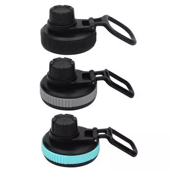 Крышка с широким горлом, портативная бутылка для воды, соломенная крышка, сменная крышка для спортивной бутылки на открытом воздухе, герметичная крышка, не пропускающая воду чёрный