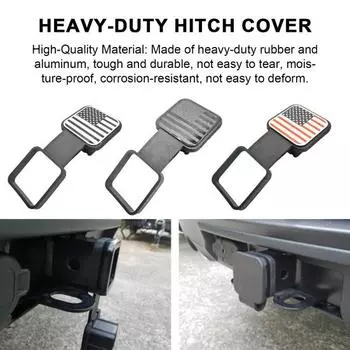 Крышка сцепного устройства прицепа, американский национальный флаг, квадратный крюк для автомобиля, грузовика, прицепа, пылезащитная заглушка, 2 дюйма, защитная крышка трубки приемника прицепного устройства красный