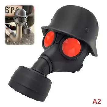 Крышка сцепного устройства с 3D-печатным стальным шлемом и противогазом. Крышка шара сцепного устройства. Предотвращает ржавление приемной трубы.