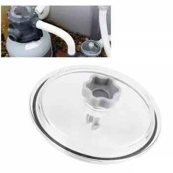 Крышка сливного клапана для песочного бака, фильтр для очистки оборудования, оснащенный клапанами и уплотнительными кольцами, крышка насоса для бассейна Intex SF151110 ECO15110 SF80110-1 Transparent