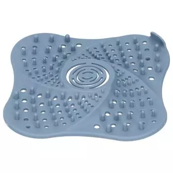 Крышка сливного отверстия в полу ванной комнаты, ловушка для волос, противоблокирующий фильтр для раковины, синий