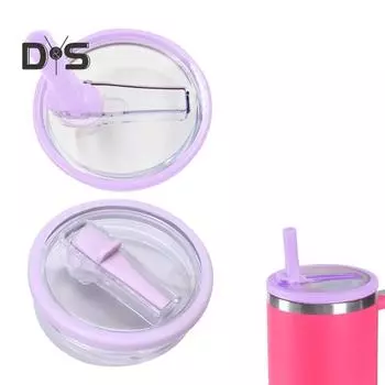 Крышка-соломинка для стакана 40 унций, герметичная, устойчивая к брызгам, многоразовая стеклянная крышка без бисфенола А со складной трубочкой 40oz армия зеленый