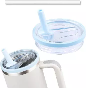 Крышка-соломинка для стакана 40 унций, совместимая с чашкой Stanley Cup Крышка для стакана 40 унций, совместимая с чашкой Stanley Cup Quencher белый