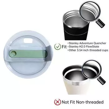 Крышка стакана на 40 унций, герметичная крышка для стакана, устойчивая к брызгам, отверстие для соломы, тонкая крышка стакана, сменный аксессуар для чашки