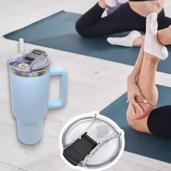 Крышка стакана с отверстием для соломинки, прозрачная, хорошая герметизация, пылезащитная, брызгозащищенная крышка, крышка, сменные аксессуары для чашек 1pc белый