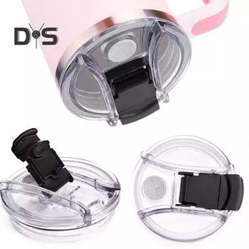 Крышка стакана с отверстием для соломинки, прозрачная, хорошая герметизация, пылезащитная, брызгозащищенная крышка, крышка, сменные аксессуары для чашек 1pc белый