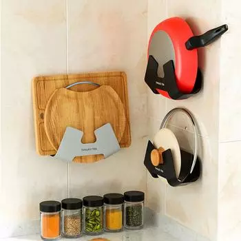 Крышка Стойка Инструмент Аксессуары Легко чистить Не занимает место Оптовая фирма Бытовая полка Сильная нагрузка Удобный Не требует пробивки чёрный