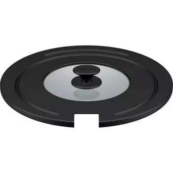 Крышка-термос для сковороды со съемной ручкой, совместима с 26/28 см, черная KLE-001 BK