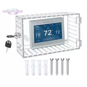 Крышка термостата с замком, прозрачная, простая установка, универсальная, коробка с замком термостата, защита термостата чистый