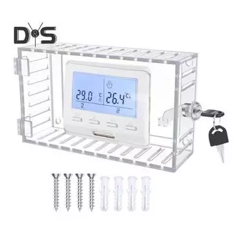 Крышка термостата с замком, прозрачная, простая установка, универсальный замок для термостата, защита термостата чистый