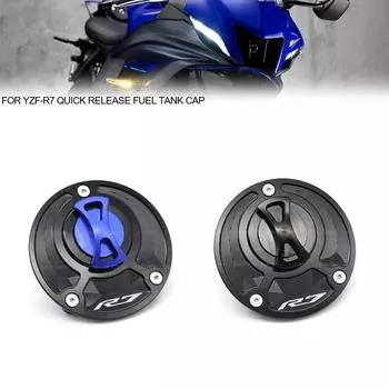 Крышка топливного бака для YAMAHA YZF-R7 2022, быстросъемная вращающаяся алюминиевая масляная крышка YZFR7 R7, гоночный мотоцикл синий
