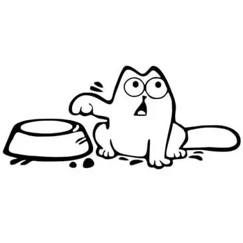 Крышка топливного бака Голодный кот, наклейка на автомобиль, чаша для кота, чаша для заправки, крышка топливного бака, наклейка, индивидуальное украшение, наклейки на кузов автомобиля