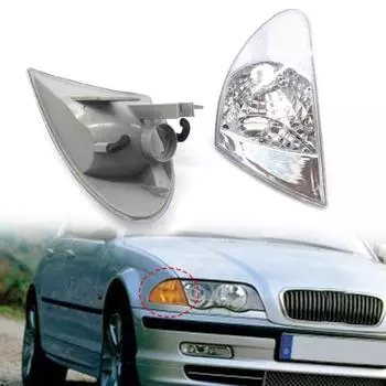 Крышка угловых фонарей Надежная замена автомобильных принадлежностей Универсальная крышка передних угловых фонарей 63136902765 для 3 серии E46 Четыре двери 98-01 Left