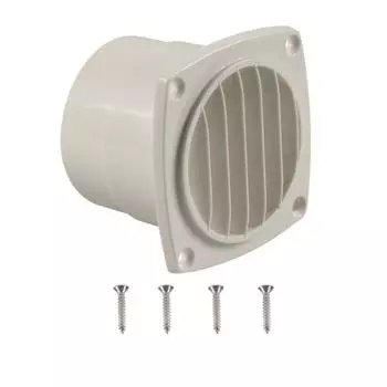 Крышка вентиляционных отверстий для яхты на колесах Крышка решетки с жалюзи, регулируемый объем вентиляции, круглые жалюзи белый