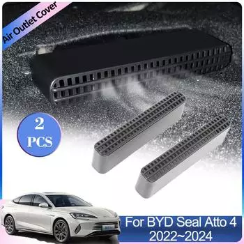 Крышка воздуховыпускного отверстия для BYD Seal Atto 4 2024 2024 2024 Вентиляция под задним сиденьем автомобиля Кондиционер Выхлопная система Аксессуары для интерьера