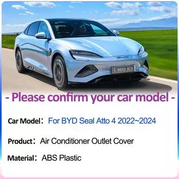 Крышка воздуховыпускного отверстия для BYD Seal Atto 4 2024 2024 2024 Вентиляция под задним сиденьем автомобиля Кондиционер Выхлопная система Аксессуары для интерьера