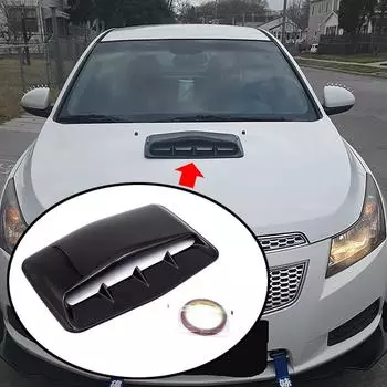Крышка воздухозаборника на капоте автомобиля для Corolla Cross Lada Vesta Golf Mk4 Hyundai Creta Pajero 4 Pajero 4 Polo Sedan Lancer 10 чёрный
