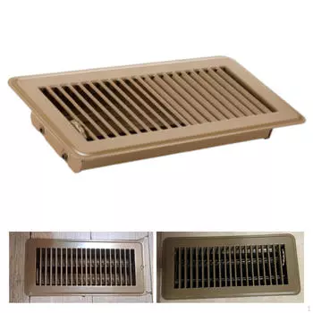 Крышка воздухозаборника пола, металлическая, рычаг подачи воздуха, решетка для обогрева чёрный