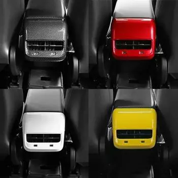 Крышка заднего вентиляционного отверстия для Tesla Model 3/Y 2017-2023, внутренняя задняя крышка воздухозаборника, задняя крышка выпускного отверстия, автомобильные аксессуары красный