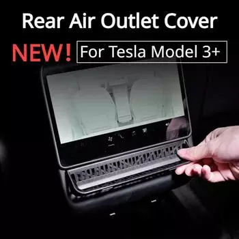 Крышка заднего воздухозаборника для Tesla, защитная крышка заднего воздухозаборника, антиблокировочная для Model3 Highland 2024 чёрный