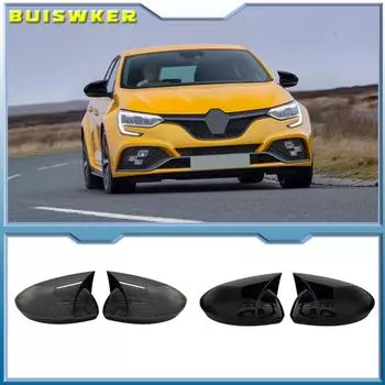 Крышка зеркала Bat Design для Megane 4 IV Renault 2016-2025, автомобильные аксессуары, черный рояль, тюнинг, автоспорт, Bat Design, RS Side