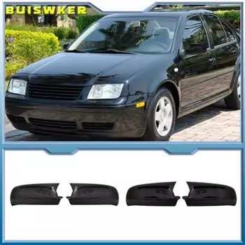 Крышка зеркала в стиле летучей мыши для Volkswagen Golf 4 MK4 1997-2003, крышка зеркала заднего вида, 2 шт., глянцевая черная автомобильная защита, внешние щитки
