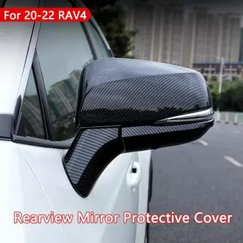 Крышка зеркала заднего вида автомобиля, крышка зеркала заднего вида, отделка, наклейка, защитная наклейка для Toyota RAV4 2020 2021 2022, экстерьер