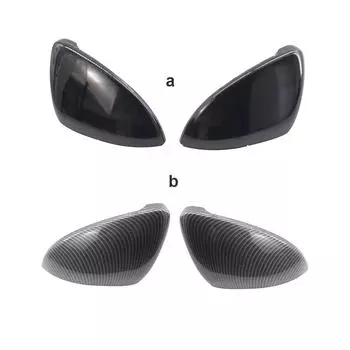 Крышка зеркала заднего вида, боковое зеркало заднего вида, сменная крышка из АБС-пластика для Golf 6 MK6 2009-2012, глянцево-черная, правая, 1 шт.