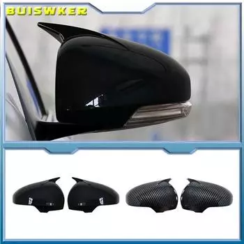 Крышка зеркала заднего вида, крышка бокового зеркала, глянцевая черная, подходит для Toyota Mark X Reiz 2010 - 2016