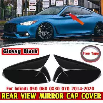 Крышка зеркала заднего вида на боковую дверь автомобиля Q50 Q60 M Style для Infiniti Q50 Q60 QX30 Q70 2014-2020, дополнительные крышки зеркал заднего вида